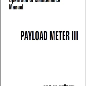 Komatsu Payload Meter iii Operation Maintenance Manual - PDF DOWNLOAD