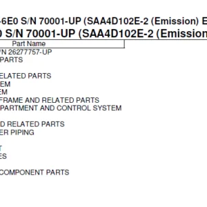 Komatsu Pc120 6e0 Hydraulic Excavator Parts Book - Download