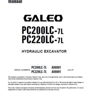 Komatsu Pc200lc 7l Pc220lc 7l Hydraulic Excavator Operation Maintenance Manual - DOWNLOAD