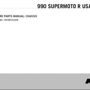 Ktm 990 Supermoto R Replacement Parts Manual 2010 - Download