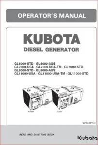 Kubota Diesel Engine Generator Operators Manual - Download