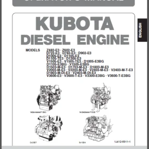 Kubota Z482 E3 Operators Service Repair Manual - DOWNLOAD