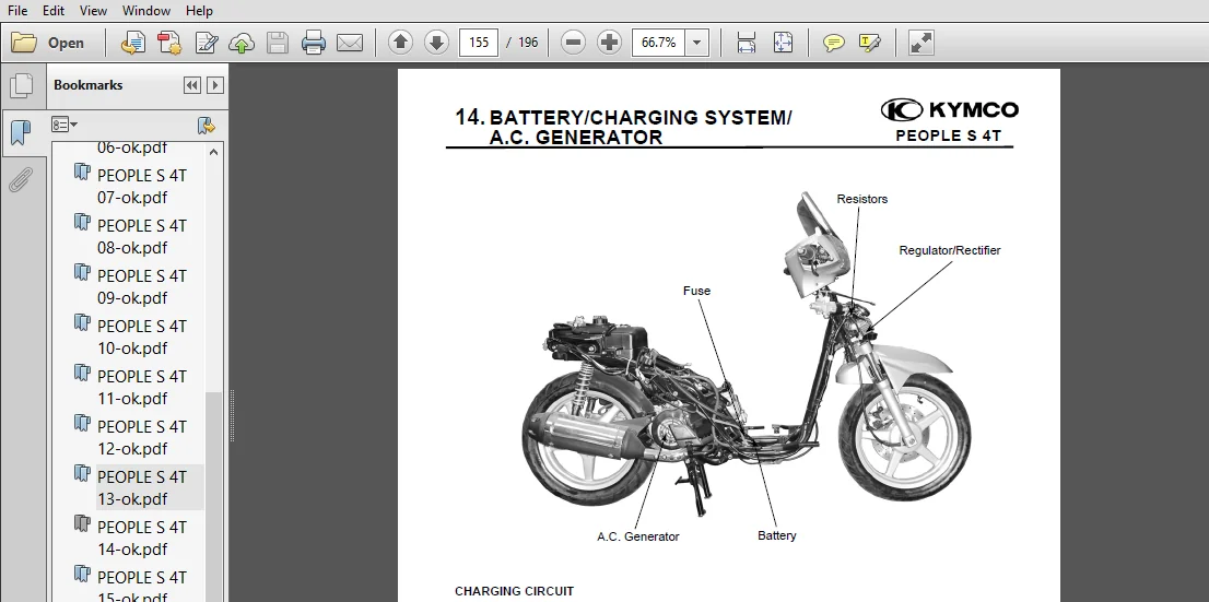 Kymco People S50 125 200 Service Workshop Repair Manual - DOWNLOAD - Image 4