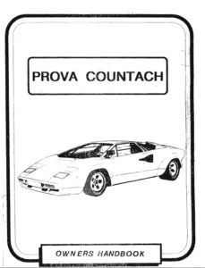Lamborghini Countach Replica Owners Manual - DOWNLOAD