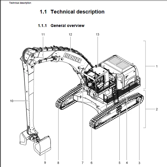 Liebherr Lh120 C 1103 Excavator Operators Operating Manual - DOWNLOAD - Image 2