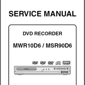 Magnavox Mwr10d6 Dvd Recorder Repair Manual - DOWNLOAD