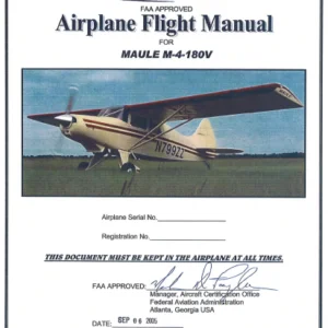 Maule 4 180v Aircraft Flight Manual - DOWNLOAD