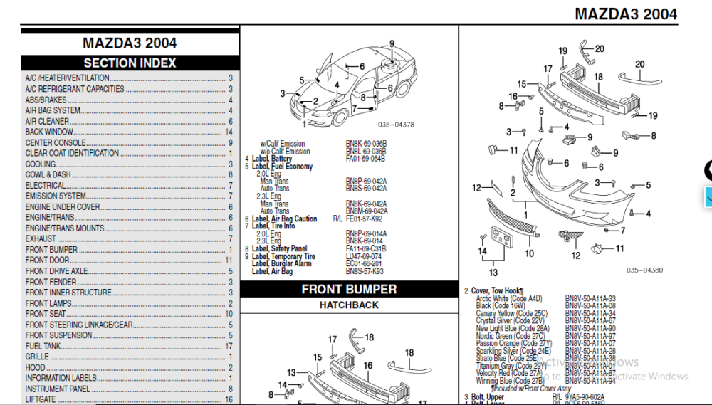 Mazda 3 Parts Manual Catalog 2004 - DOWNLOAD - HeyDownloads - Manual ...