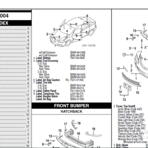 Mazda 3 Parts Manual Catalog 2004 - DOWNLOAD