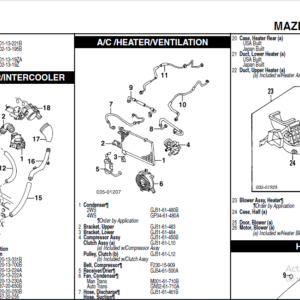 Mazda catalog parts