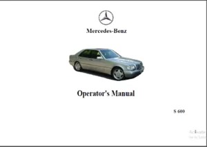 Mercedes Benz 1995 - 1997 S class S 600 Owners User Manual - Pdf Download