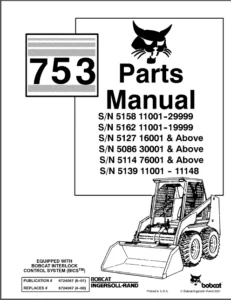 Model 753f Skid Steer Loader Parts Catalog - PDF DOWNLOAD