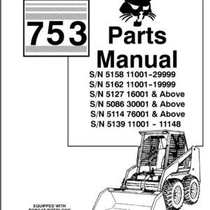 Model 753f Skid Steer Loader Parts Catalog - PDF DOWNLOAD