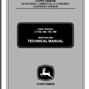 Models Lt150 Lt160 Lt170 Lt180 Lawn And Garden Tractor Service Repair Manual - PDF DOWNLOAD