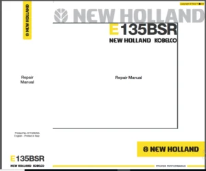 New Holland Hydraulic Excavator sE135BSR 87743920A Service Manual - PDF DOWNLOAD