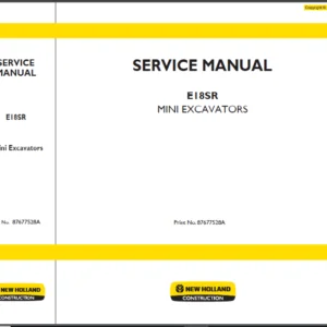 NEW HOLLAND E18SR Mini Excavators Service Manual - PDF DOWNLOAD