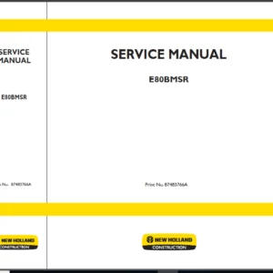 New Holland E80BMSR 87483766A Service Manual - PDF DOWNLOAD