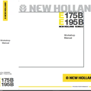 New Holland Kobelco E175B E195B 87690582A Workshop Manual - PDF DOWNLOAD