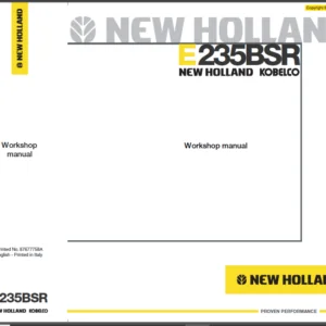 New Holland Hydraulic Excavator E235BSR 87677758A Service Manual - PDF DOWNLOAD