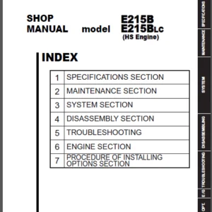 New Holland Hydraulic Excavator E215B E215BLC Shop Manual - PDF DOWNLOAD