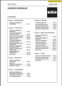 NEW HOLLAND E265 - E305 UNDERCARRIAGE Service Manual - PDF DOWNLOAD