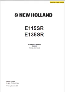 New Holland Excavator E115SR E135SR 604.13.426 Workshop Manual - PDF DOWNLOAD