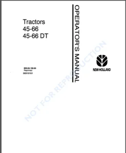 New Holland Fiat 45 66 45 66dt Tractor Operators Manual - DOWNLOAD