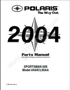 Polaris Sportsman 6x6 Parts Manual 2004 - PDF DOWNLOAD