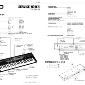 Roland D20 Synthesizer Complete Service Manual - DOWNLOAD