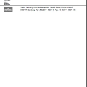 Sachs Madass Workshop Repair Manual - Download