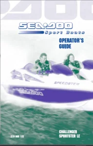 Seadoo Sportster Le 2001 Operators Guide Manual - PDF DOWNLOAD