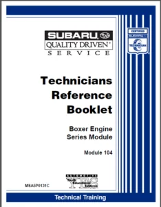 Subaru Boxer Engine Service Repair Manual - DOWNLOAD