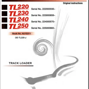 Takeuchi Tl220 Tl230 Tl240 And Tl250 Operators Manual PDF DOWNLOAD