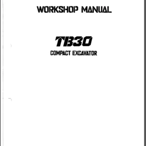 Takeuchi Tb300 Compact Excavator Electrical Circuit Diagram Manual - PDF DOWNLOAD