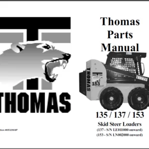 Thomas 135 137 153 Skid Steer Loader Service Parts Catalogue Manual -  Download