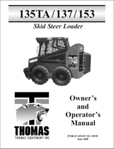 Thomas 135ta 137 153 Skid Steer Loader Operation Maintenance Service Manual - Download