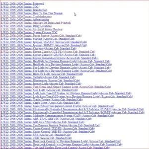 Toyata Tundra 2004 - 2006 Service Repair Workshop Manual - PDF Download