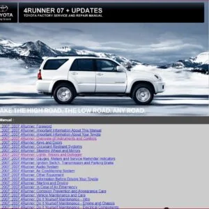 Toyota 4 Runner 2007 COMPLETE SERVICE REPAIR MANUAL  DOWNLOAD