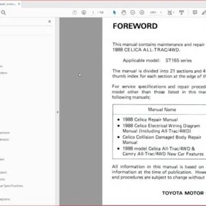 Toyota Celica 1988 Alltrac Complete service repair workshop manual DOWNLOAD