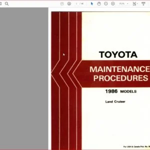 Toyota Land Cruiser 1986 Complete Service Repair Manual - DOWNLOAD