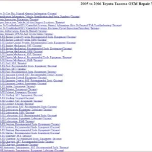Toyota Tacoma 2005 - 2006 Service Repair Manual - PDF DOWNLOAD
