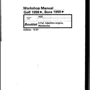 V5 Agz Golf Jetta Bora Mechanical Workshop Manual - DOWNLOAD