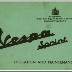 Vespa Sprint Scooter Operation Maintenance 1960-1979 Service Repair Workshop Manual - PDF Download