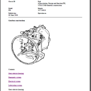 Volvo Fh Truck Vto2514b Gearbox Construction Manual - PDF DOWNLOAD