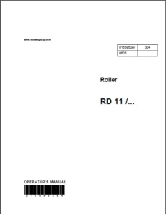 Wacker Rd11 Roller Operators Manual - DOWNLOAD