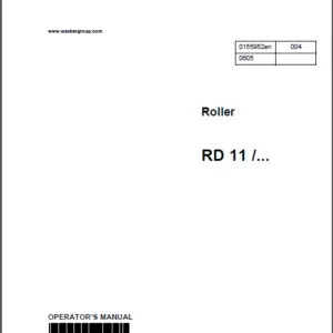 Wacker Rd11 Roller Operators Manual - DOWNLOAD