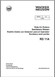 Wacker Rd11 Roller Parts Manual - DOWNLOAD