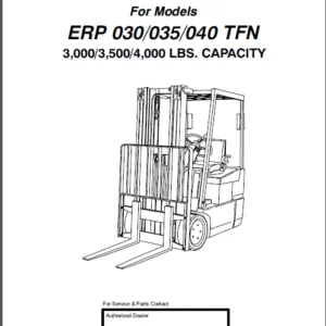 Yale Erp 030 035 040 Tfn Lift Truck Parts Manual - PDF DOWNLOAD