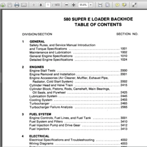 Case 580 Super E Loader Backhoe Service Repair Manual - PDF DOWNLOAD