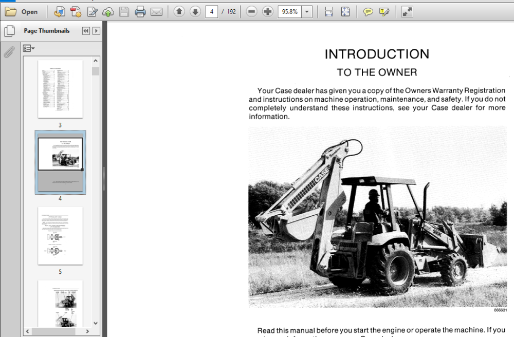 case 580K Loader Backhoe Operators Manual - PDF Download - HeyDownloads ...